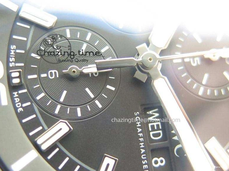 MIROTIME 0520 Classic Aquatimer Chrono IW376803 V6F 1:1 Best Edition Black Dial On SS Bracelet A 7361